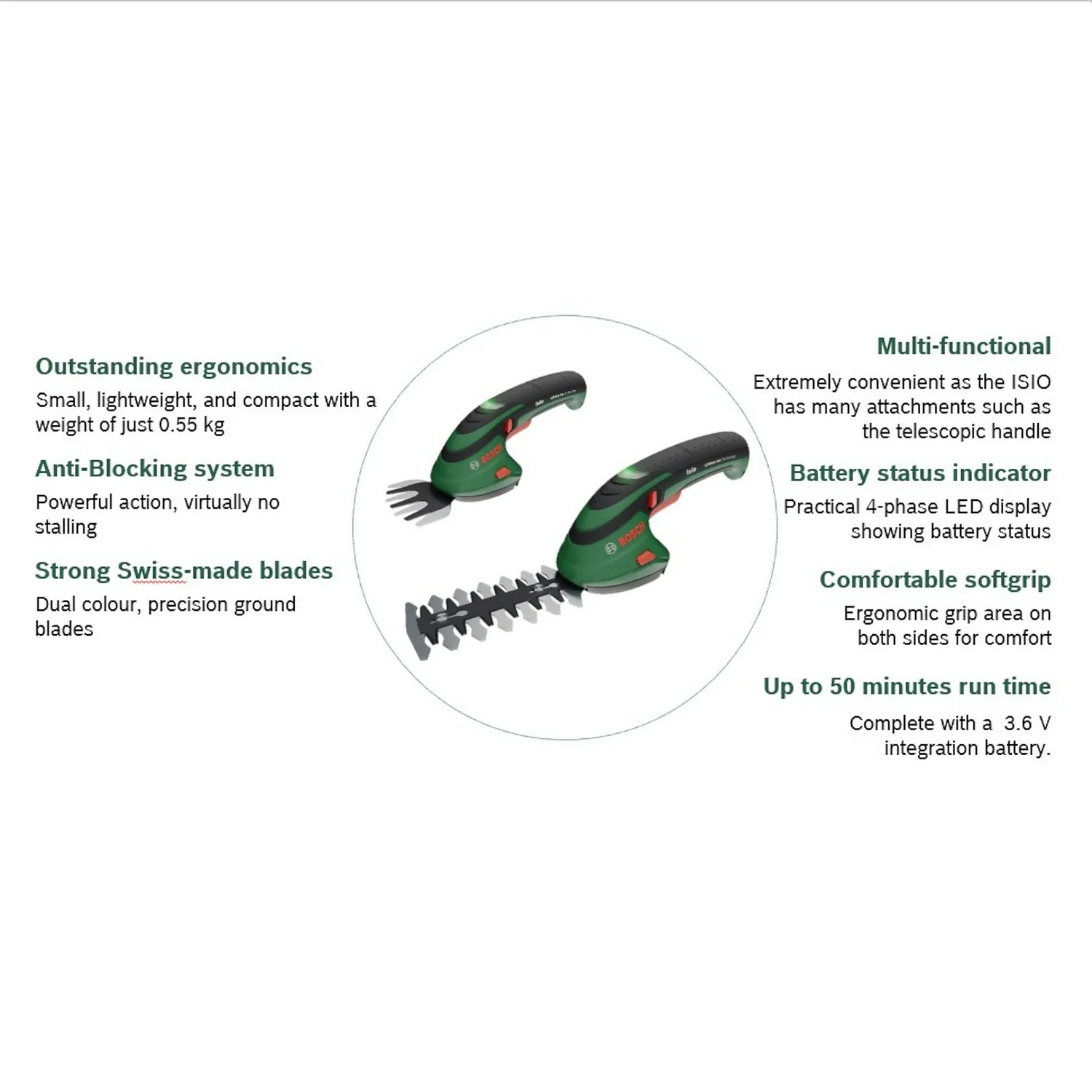 Bosch Isio III Cordless Shrub Shear 4 Bosch Isio III Cordless Shrub Shear - Image 2