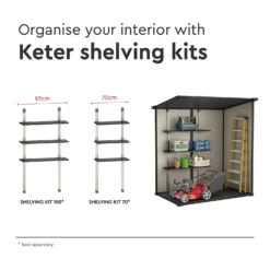 Keter Manor 6 X 4ft Outdoor Garden Pent Storage Shed - Beige/Brown 18 Keter Manor 6 X 4ft Outdoor Garden Pent Storage Shed - Beige/Brown -Garden Care Specialty Shop 12808002 1605036177192040