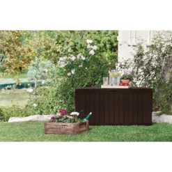 Keter Marvel Plus Outdoor Garden Storage Box 270L - Brown -Garden Care Specialty Shop 12808515 7684900072042860