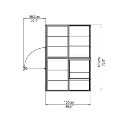 Palram 6 X 4ft Canopia Harmony Greenhouse - Silver 19 Palram 6 X 4ft Canopia Harmony Greenhouse - Silver -Garden Care Specialty Shop 12809807 1744832957729553