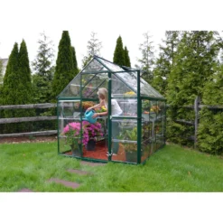 Palram 6 X 8ft Canopia Harmony Greenhouse - Green 14 Palram 6 X 8ft Canopia Harmony Greenhouse - Green -Garden Care Specialty Shop 12810587 1224833169966470