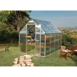 Palram 6 X 8ft Canopia Mythos Greenhouse - Silver -Garden Care Specialty Shop 12810591 3224833169604331