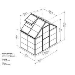 Palram 6 X 4ft Canopia Harmony Greenhouse - Green -Garden Care Specialty Shop 12810593 1034833168637644