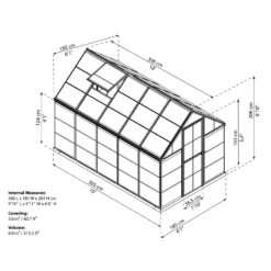 Palram 6 X 10ft Canopia Harmony Greenhouse - Green -Garden Care Specialty Shop 12810721 1674832988204576