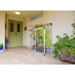 Palram - Canopia Lean To Grow House 4X2 Silver Clear -Garden Care Specialty Shop 12810857 1884833200026662