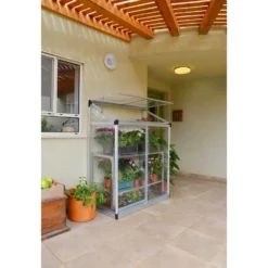 Palram - Canopia Lean To Grow House 4X2 Silver Clear -Garden Care Specialty Shop 12810857 6774833199651635