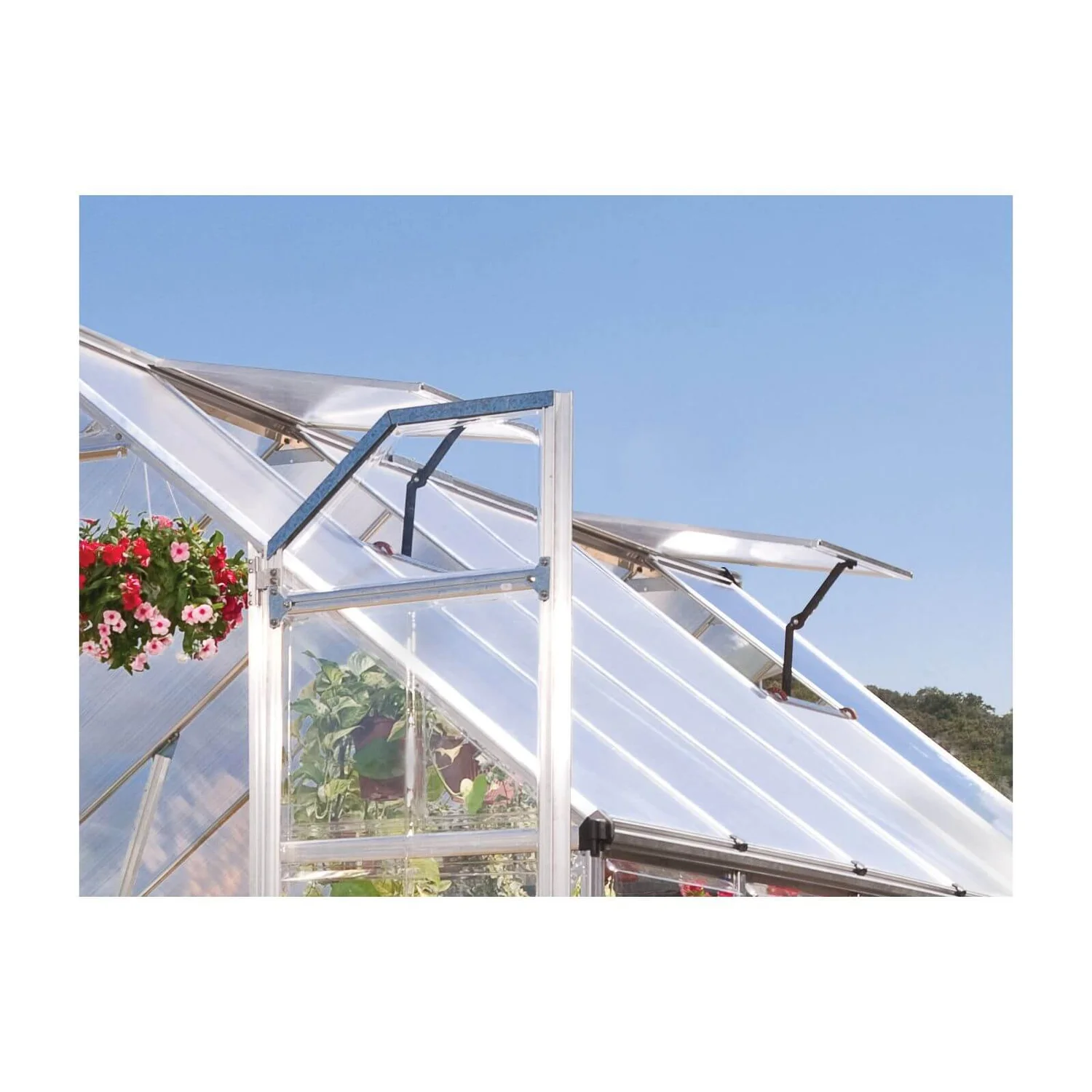 Palram 8 X 12ft Canopia Balance Greenhouse - Silver 10 Palram 8 X 12ft Canopia Balance Greenhouse - Silver - Image 8