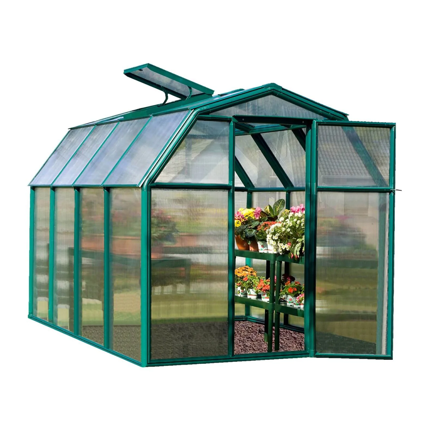Palram 6 X 8ft Canopia Eco Grow Greenhouse - Green 3 Palram 6 X 8ft Canopia Eco Grow Greenhouse - Green