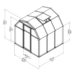 Palram 6 X 6ft Canopia Eco Grow Greenhouse - Green 16 Palram 6 X 6ft Canopia Eco Grow Greenhouse - Green -Garden Care Specialty Shop 12810863 1014833197349927