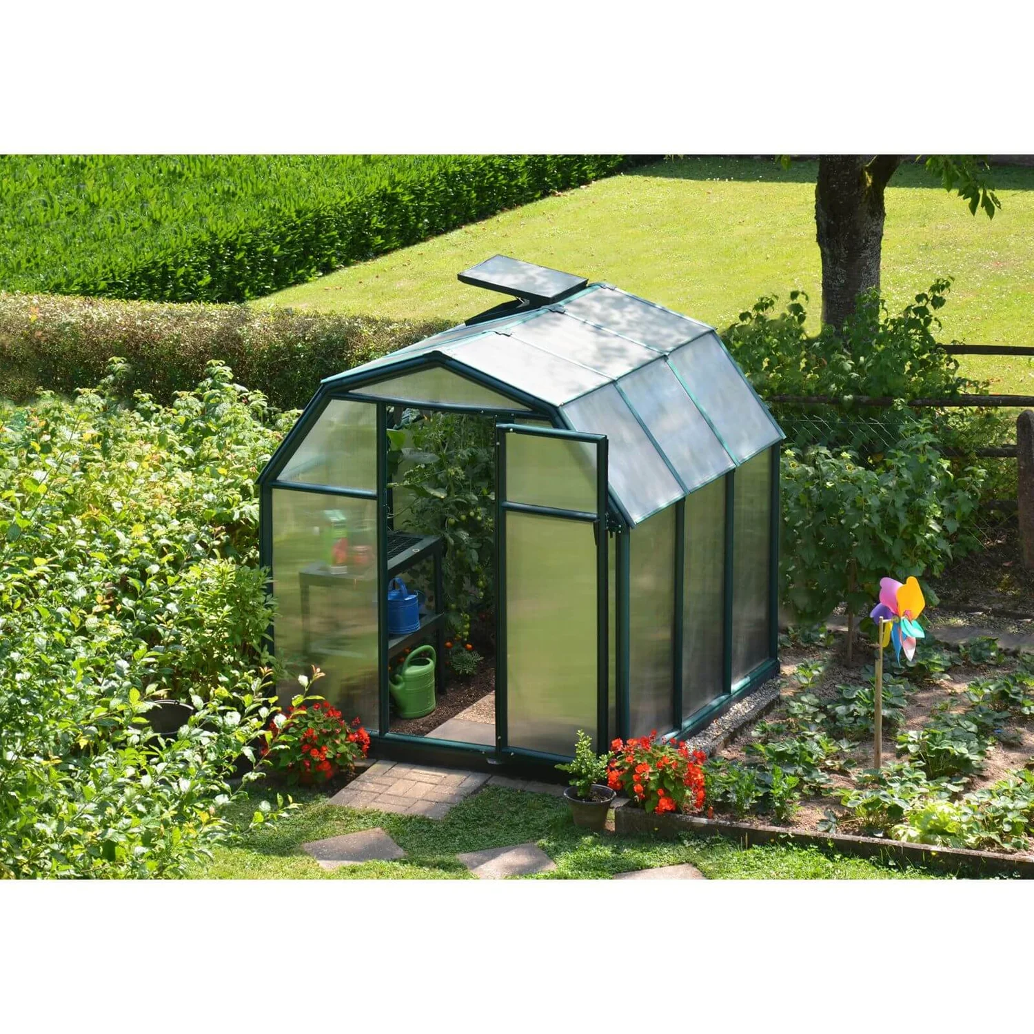 Palram 6 X 6ft Canopia Eco Grow Greenhouse - Green 4 Palram 6 X 6ft Canopia Eco Grow Greenhouse - Green - Image 2