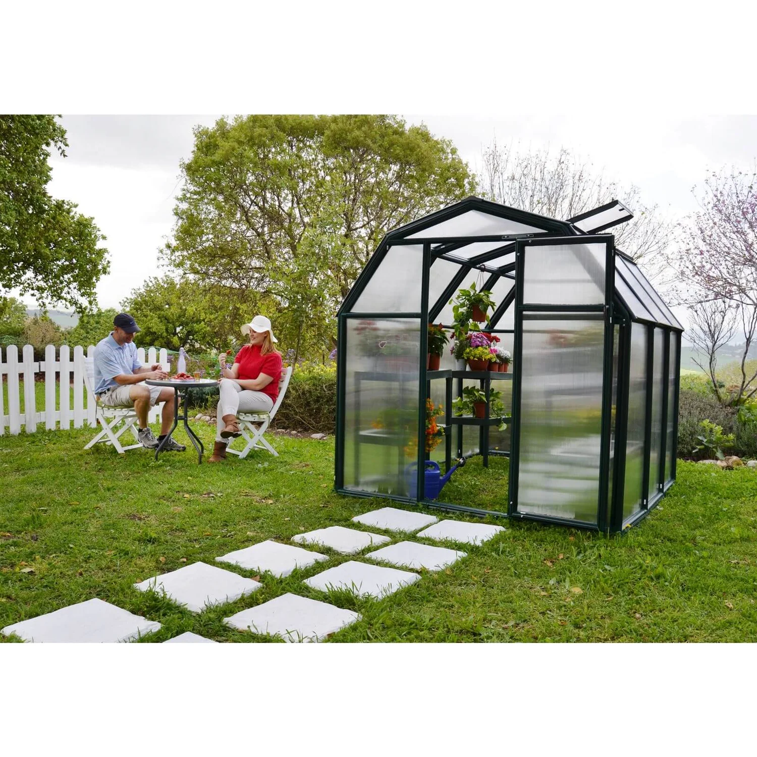 Palram 6 X 6ft Canopia Eco Grow Greenhouse - Green 5 Palram 6 X 6ft Canopia Eco Grow Greenhouse - Green - Image 3