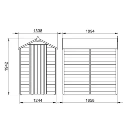 Forest Overlap 6 X 4ft Pressure Treated Apex Shed - No Window -Garden Care Specialty Shop 12810887 1174833194481582