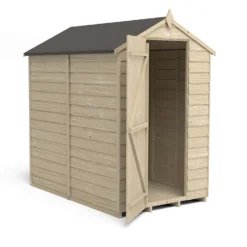 Forest Overlap 6 X 4ft Pressure Treated Apex Shed - No Window -Garden Care Specialty Shop 12810887 8474833194391630