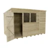 10x6ft Forest Natural Timber Overlap Pent Pressure Treated Wooden Shed -Garden Care Specialty Shop 12810915 1154831956046026