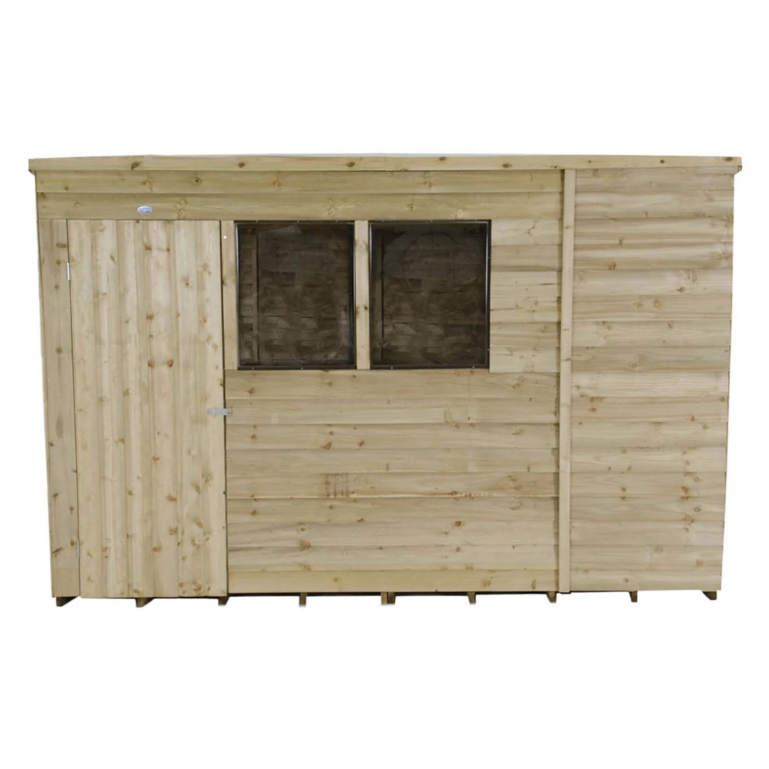10x6ft Forest Natural Timber Overlap Pent Pressure Treated Wooden Shed 6 10x6ft Forest Natural Timber Overlap Pent Pressure Treated Wooden Shed - Image 4