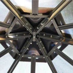 Palram - Canopia Monaco Hexagonal Garden Gazebo Grey -Garden Care Specialty Shop 12810973 1244924173025941