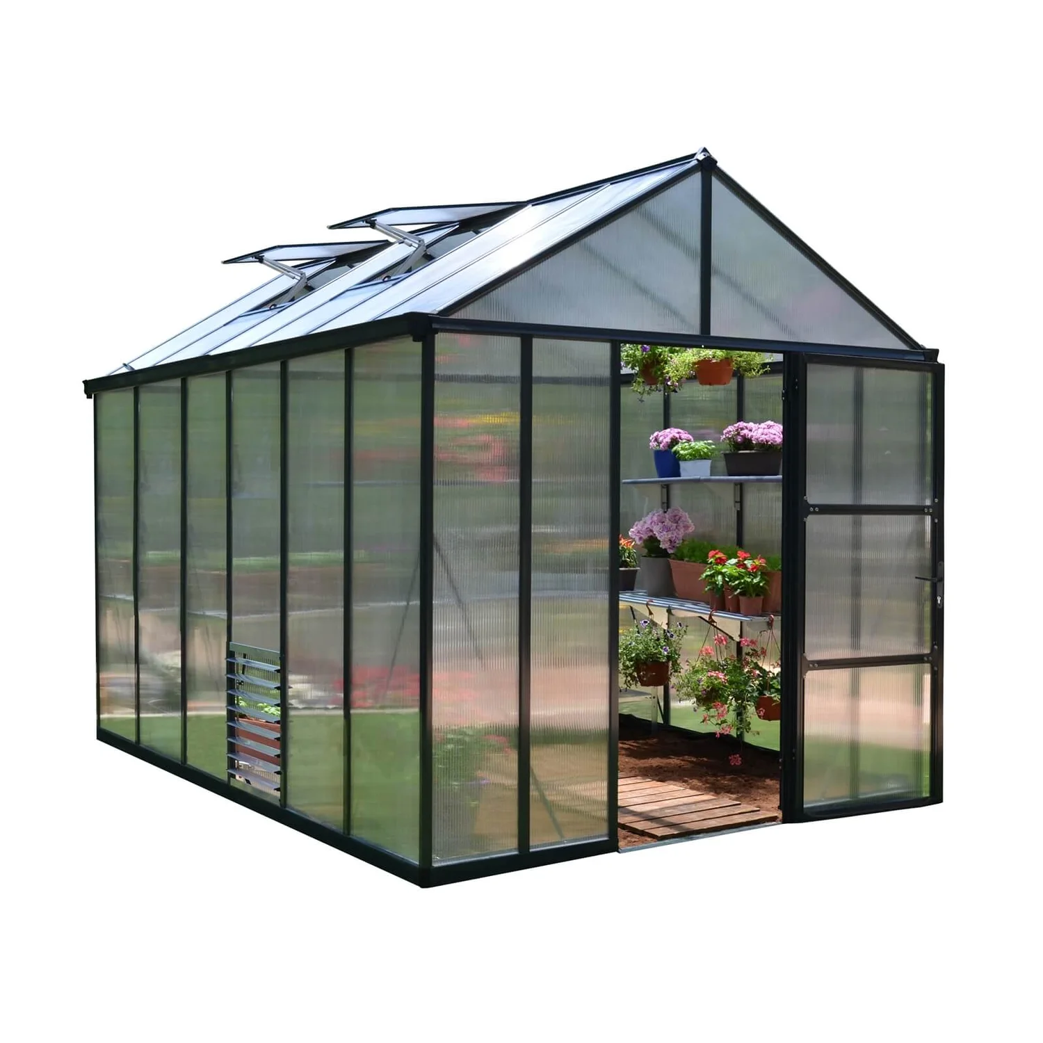 Palram 8 X 12ft Canopia Glory Greenhouse - Grey 5 Palram 8 X 12ft Canopia Glory Greenhouse - Grey - Image 3