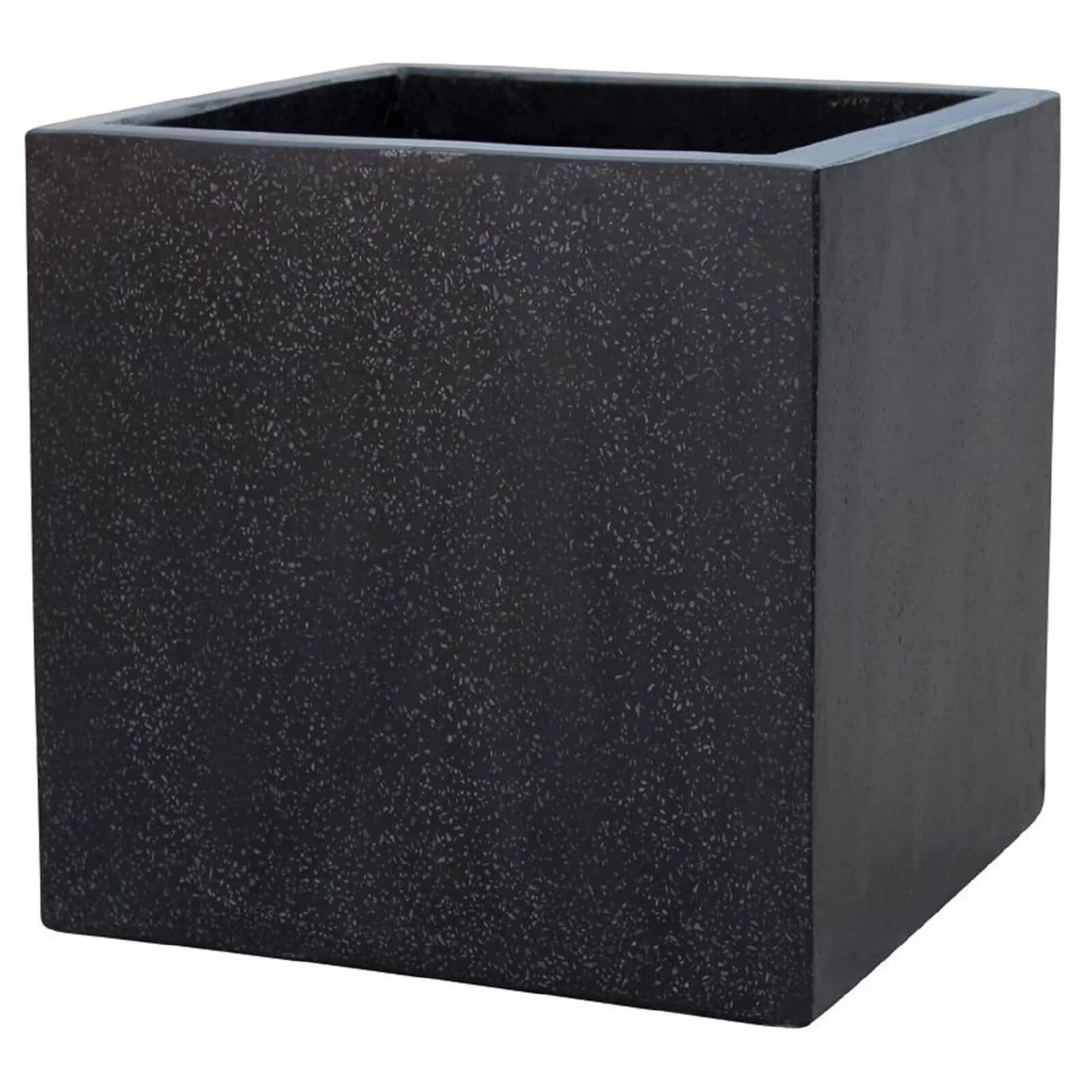 Plaza Cube Planter In Black - 44cm 3 Plaza Cube Planter In Black - 44cm