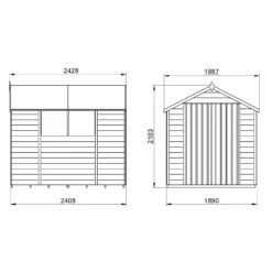 Forest 8 X 6ft Overlap Pressure Treated Apex Shed - Double Door - Incl. Installation 20 Forest 8 X 6ft Overlap Pressure Treated Apex Shed - Double Door - Incl. Installation -Garden Care Specialty Shop 12814912 1114832992408083