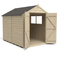 Forest 8 X 6ft Overlap Pressure Treated Apex Shed - Double Door - Incl. Installation 15 Forest 8 X 6ft Overlap Pressure Treated Apex Shed - Double Door - Incl. Installation -Garden Care Specialty Shop 12814912 1474832992249521