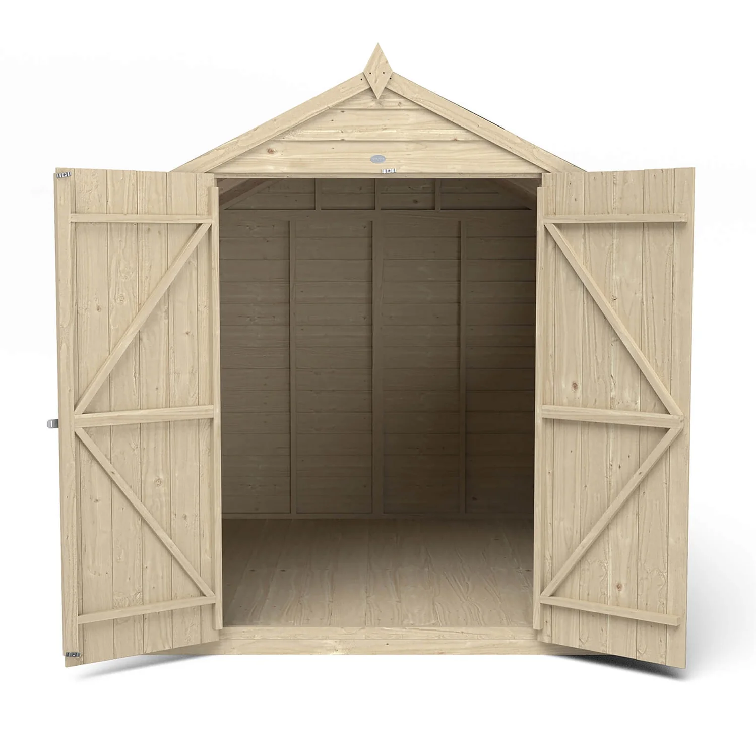 Forest 8 X 6ft Overlap Pressure Treated Apex Shed - Double Door - Incl. Installation 5 Forest 8 X 6ft Overlap Pressure Treated Apex Shed - Double Door - Incl. Installation - Image 3