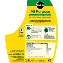 Miracle-Gro All Purpose Concentrated Liquid Plant Food - 2.5L 10 Miracle-Gro All Purpose Concentrated Liquid Plant Food - 2.5L -Garden Care Specialty Shop 12815508 1954833196308444