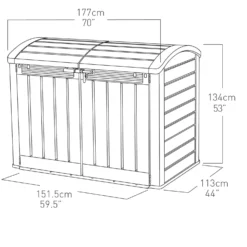 Keter Store It Out Ultra Outdoor Garden Storage Shed - Beige & Brown - 2000L -Garden Care Specialty Shop 12815621 9184833203934891