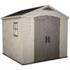 Keter Factor 8 X 8ft Outdoor Garden Apex Storage Shed - Beige/Brown -Garden Care Specialty Shop 12817716 1334895621487957