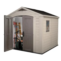 Keter Factor 8 X 8ft Outdoor Garden Apex Storage Shed - Beige/Brown 15 Keter Factor 8 X 8ft Outdoor Garden Apex Storage Shed - Beige/Brown -Garden Care Specialty Shop 12817716 1904864829004177