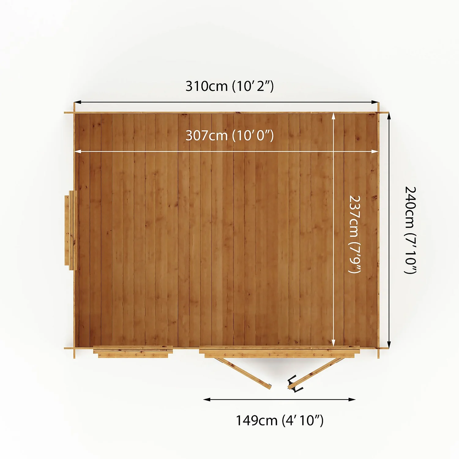 Mercia 2.6m X 3.3m Sherwood 19mm Log Cabin 12 Mercia 2.6m X 3.3m Sherwood 19mm Log Cabin - Image 10