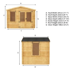 Mercia 2.6m X 3.3m Sherwood 19mm Log Cabin 20 Mercia 2.6m X 3.3m Sherwood 19mm Log Cabin -Garden Care Specialty Shop 12820080 9385023718541819