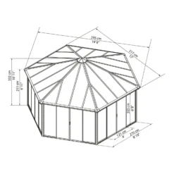 Palram - Canopia Garda Garden Conservatory Grey Bronze 18 Palram - Canopia Garda Garden Conservatory Grey Bronze -Garden Care Specialty Shop 12821929 6454833172872189