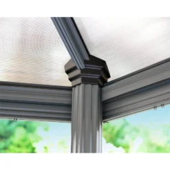 Palram - Canopia Roma Hexagonal Garden Gazebo Grey 13 Palram - Canopia Roma Hexagonal Garden Gazebo Grey -Garden Care Specialty Shop 12821930 1024833174980112