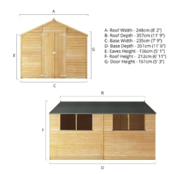 Mercia 12 X 8ft Overlap Apex Shed - Incl. Installation -Garden Care Specialty Shop 12822312 7615036363794815