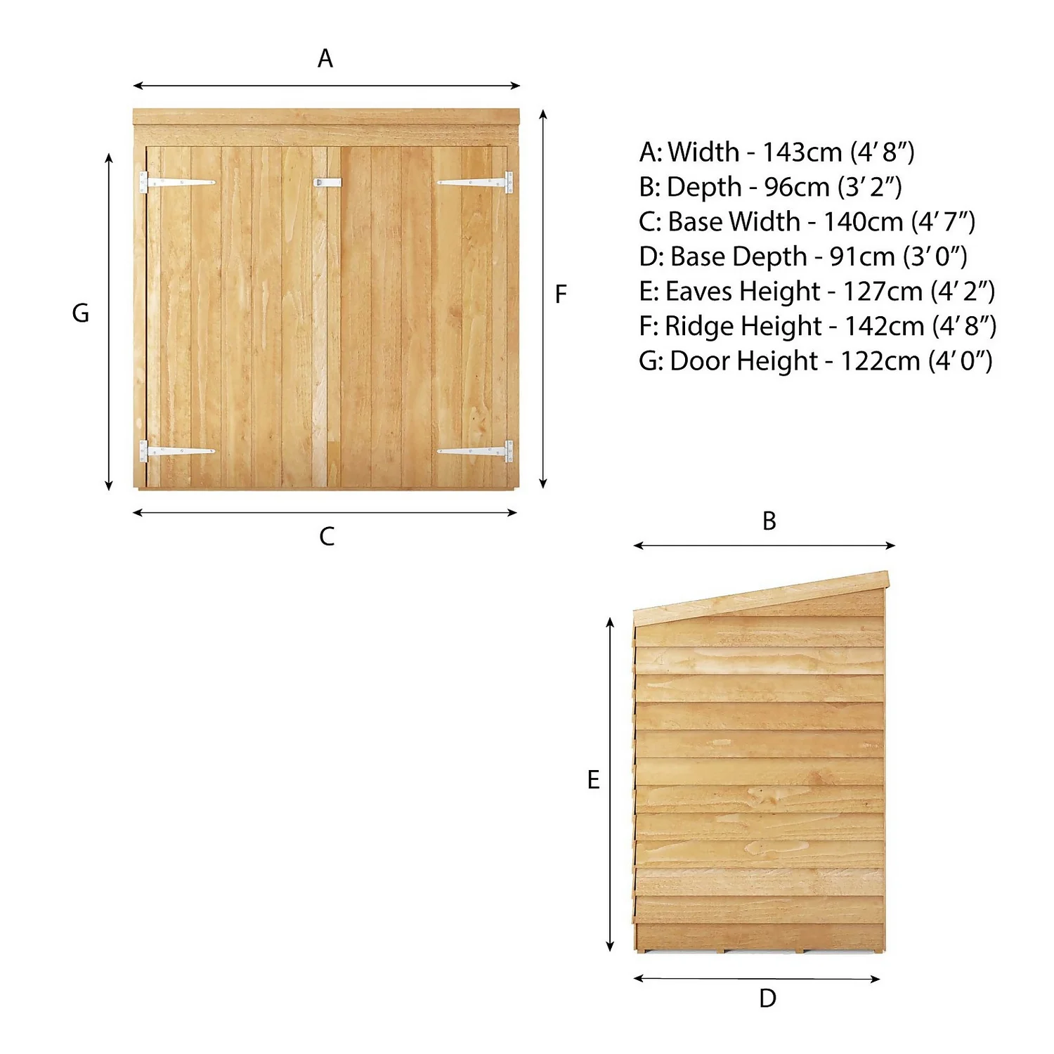 Mercia Overlap Pent Mowerstore 3x5ft 12 Mercia Overlap Pent Mowerstore 3x5ft - Image 10