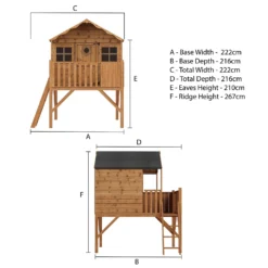 Mercia 8 X 7ft Honeysuckle Wooden Playhouse With Tower - Installation Included -Garden Care Specialty Shop 12822469 1134949332399869