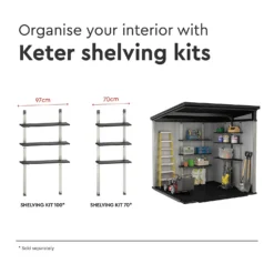 Keter Artisan 7 X 7ft Outdoor Garden Storage Pent Shed - Grey 20 Keter Artisan 7 X 7ft Outdoor Garden Storage Pent Shed - Grey -Garden Care Specialty Shop 12823640 4485036176845363