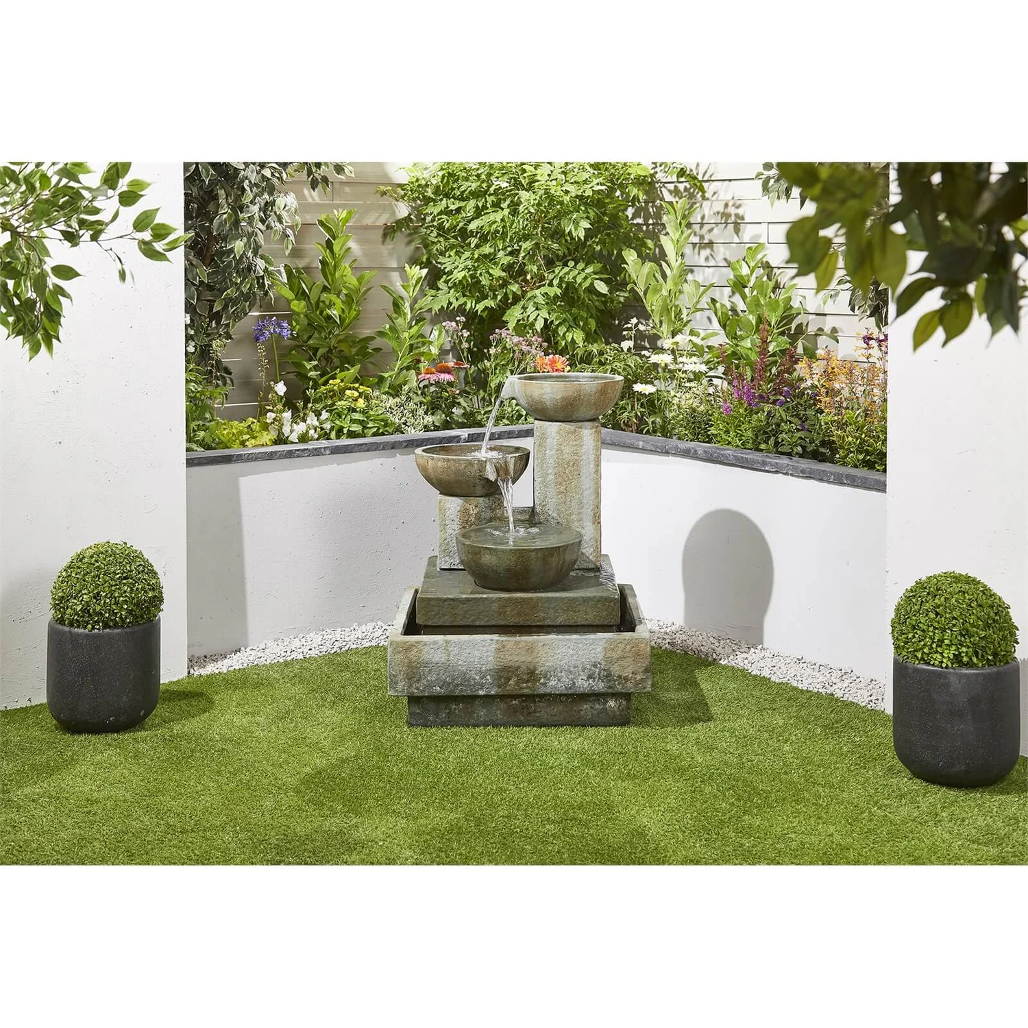 Stylish Fountains Patina Bowls Water Feature 4 Stylish Fountains Patina Bowls Water Feature - Image 2