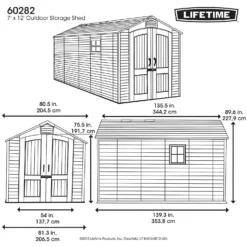 Lifetime 7 X 12ft Outdoor Storage Shed 17 Lifetime 7 X 12ft Outdoor Storage Shed -Garden Care Specialty Shop 12826345 1445012584302966