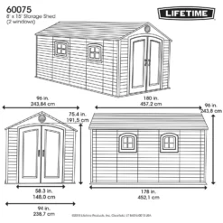 Lifetime 8 X 15ft Outdoor Storage Shed -Garden Care Specialty Shop 12826441 1594833223333086