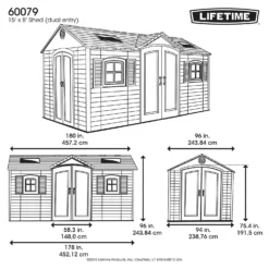 Lifetime 15 X 8ft Outdoor Storage Shed 13 Lifetime 15 X 8ft Outdoor Storage Shed -Garden Care Specialty Shop 12826444 6775012584250454