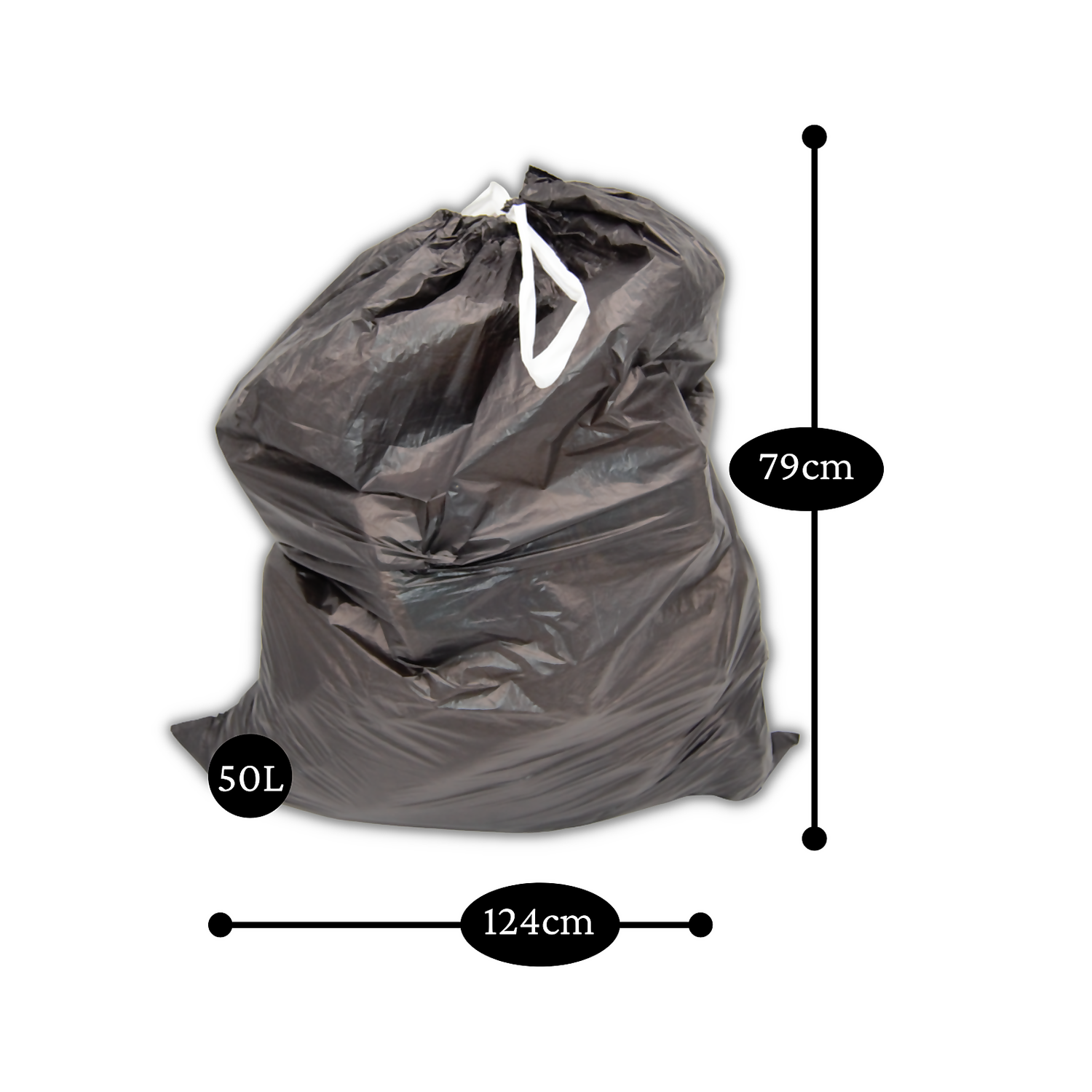 None Drawstring Refuse Sacks - 20 Pack 6 None Drawstring Refuse Sacks - 20 Pack - Image 4