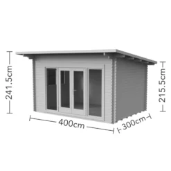 Melbury 4.0m X 3.0m Log Cabin Single Glazed 24kg Polyester Felt, No Underlay 20 Melbury 4.0m X 3.0m Log Cabin Single Glazed 24kg Polyester Felt, No Underlay -Garden Care Specialty Shop 12832771 2044833196683069