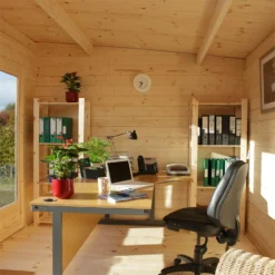 Forest Melbury 4.0m X 3.0m Log Cabin Single Glazed 24kg Polyester Felt, Plus Underlay -Garden Care Specialty Shop 12832774 2014833196300539