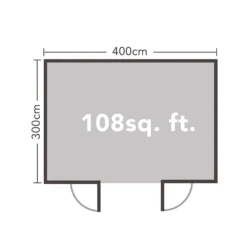 Forest Melbury 4.0m X 3.0m Log Cabin Single Glazed 24kg Polyester Felt, Plus Underlay -Garden Care Specialty Shop 12832774 6244833196218663