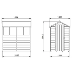 Forest 6 X 4ft Overlap Pressure Treated Apex Shed- 4 Window 20 Forest 6 X 4ft Overlap Pressure Treated Apex Shed- 4 Window -Garden Care Specialty Shop 12833289 2434833201959823