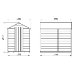 Forest 7 X 5ft Overlap Pressure Treated 7x5 Apex Shed - No Window -Garden Care Specialty Shop 12833292 9974833195274716