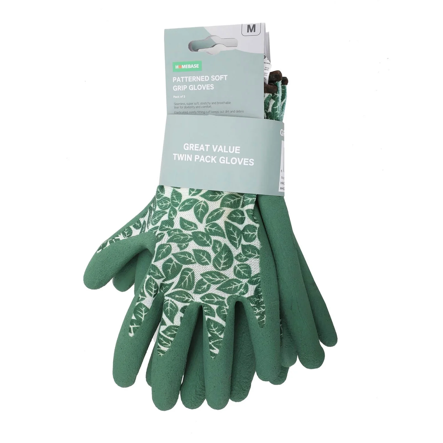 Homebase Patterned Soft Grip Gardening Gloves - 2 Pack - Medium 3 Homebase Patterned Soft Grip Gardening Gloves - 2 Pack - Medium
