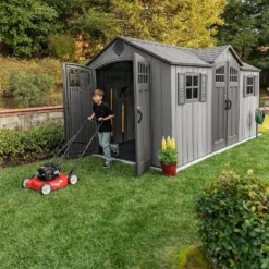 Lifetime 15x8 Ft Rough Cut Dual Entry Outdoor Storage Shed -Garden Care Specialty Shop 12836588 1305012583765228