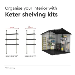 Keter Oakland 7.5 X 9ft Outdoor Garden Apex Storage Shed - Grey 21 Keter Oakland 7.5 X 9ft Outdoor Garden Apex Storage Shed - Grey -Garden Care Specialty Shop 12840578 1635036179845699